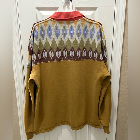 BDG Heavyweight Craft Pattern Rugby Sweatshirt Size Medium 100% cotton - Picture 2 of 10